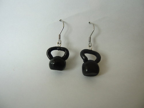 Náušnice kettlebell — foto 1