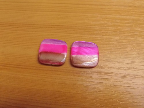 Perleťové čtverečky - 20 x 20mm - 2 kusy