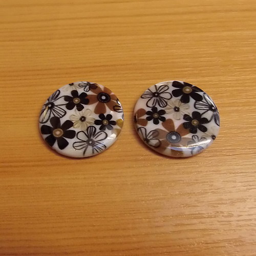 Perleťové placky 30 mm - 2 kusy
