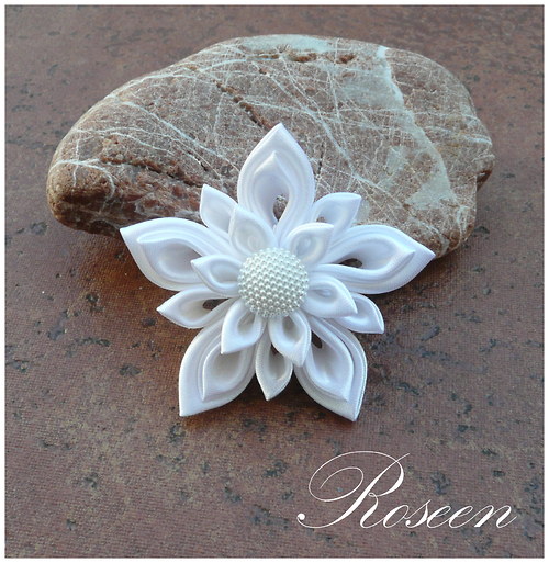Kanzashi spona svatební — foto 1