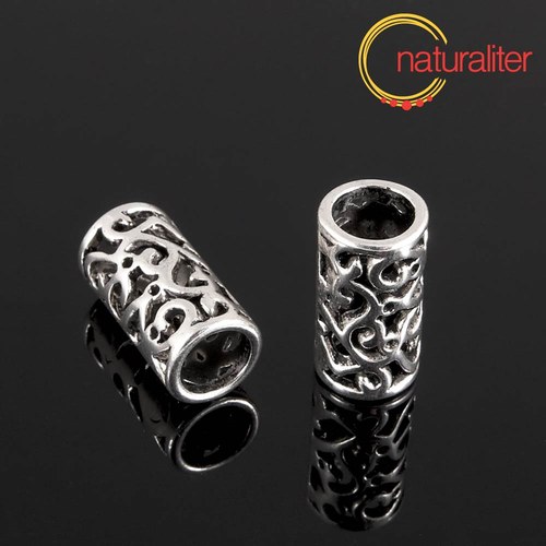Korálek kovový s velkým průvlekem 21,5x11mm