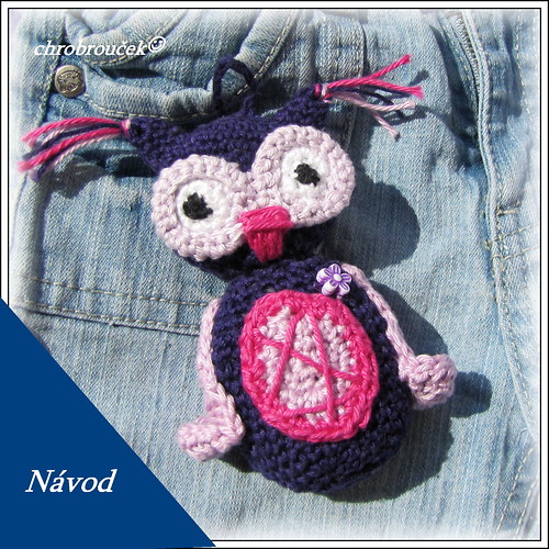 Návod na háčkouvanou sovičku - přívěšek