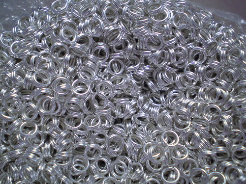 Dvojkroužek stříbrný 4mm 200ks