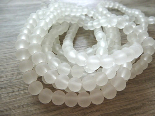 Korálky frost čiré 6mm/30ks