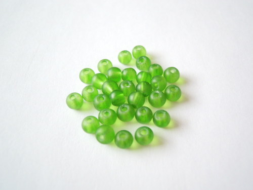 Korálky frost zelené 4mm/30ks — foto 1