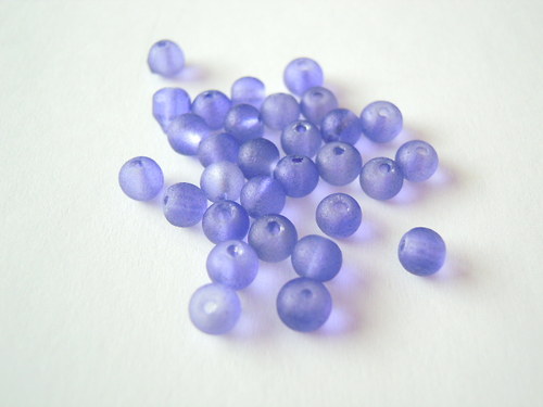 Korálky frost modré 4mm/30ks — foto 1