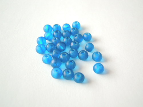 Korálky frost modré 4mm/30ks — foto 1
