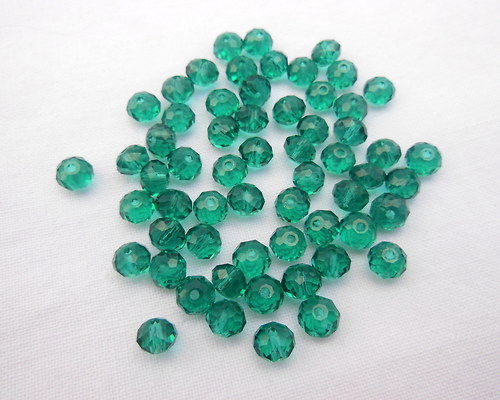 Swarovski - petrolejové rondelky 6 mm