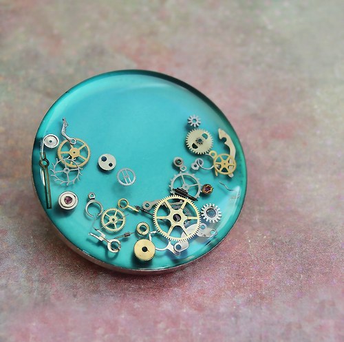 Light blue brooch — foto 1
