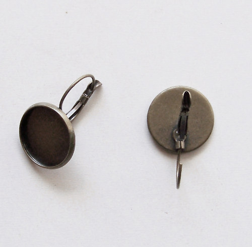 Náušnice s lůžkem/ bronz/ 16mm/ 2ks (1pár)