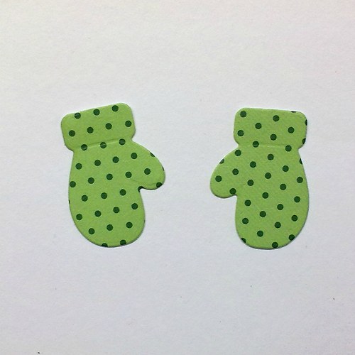Výsek - rukavice, vánoční rukavice
