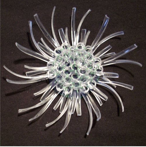 Plastic snowflake green — foto 1