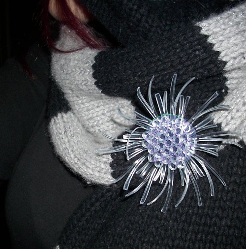 Plastic snowflake violett — foto 1