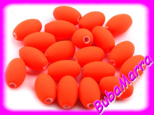 ~ 10ks ~ Korálky NEON 9x13mm ~ oranžová