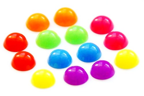 MIX .Barevný kabošon 12mm-(10ks)