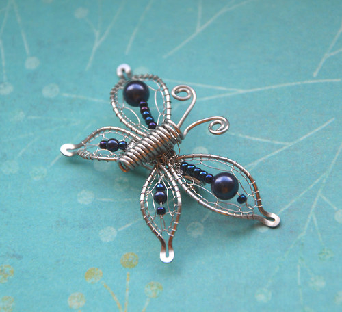 Malovaný inkoustem. (Swarovski perly) — foto 1