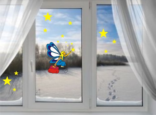 Vánoční anděl - samolepka — foto 1