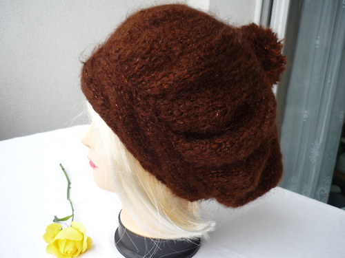 ELEGANTNÍ BARET v tm.hnědé — foto 1