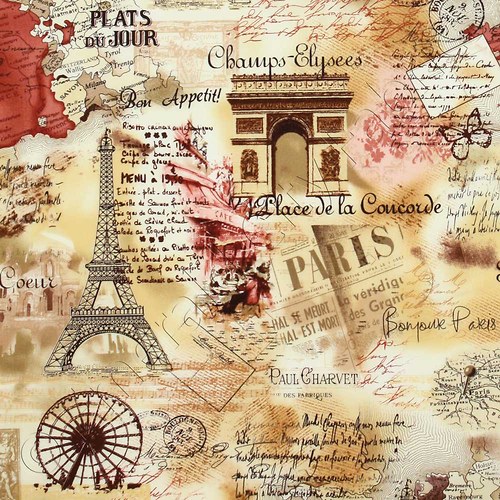 TT - kolekce APRIL IN PARIS - Mapa Paříže — foto 1