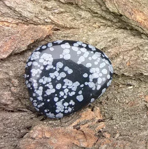 Obsidián vločkový - placka 117 — foto 1