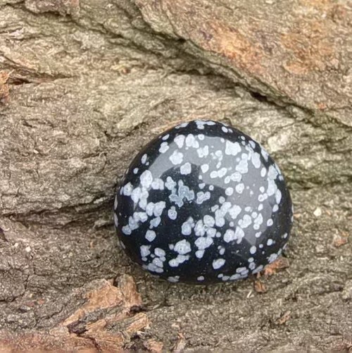 Obsidián vločkový - placka 118 — foto 1