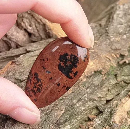 Obsidián mahagonový - placka 129 — foto 1