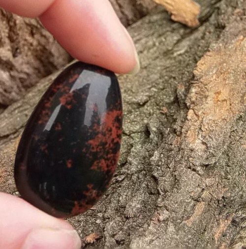 Obsidián mahagonový - placka 131 — foto 1