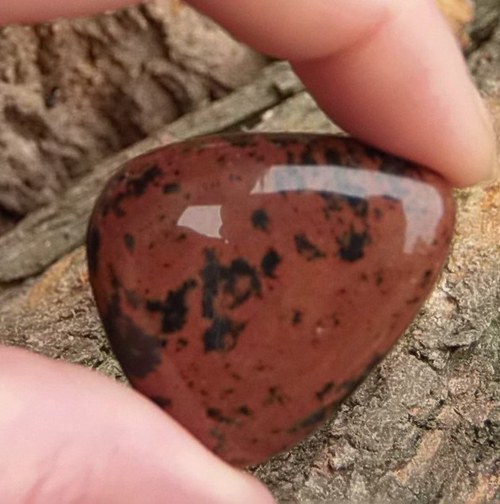 Obsidián mahagonový - placka 132 — foto 1