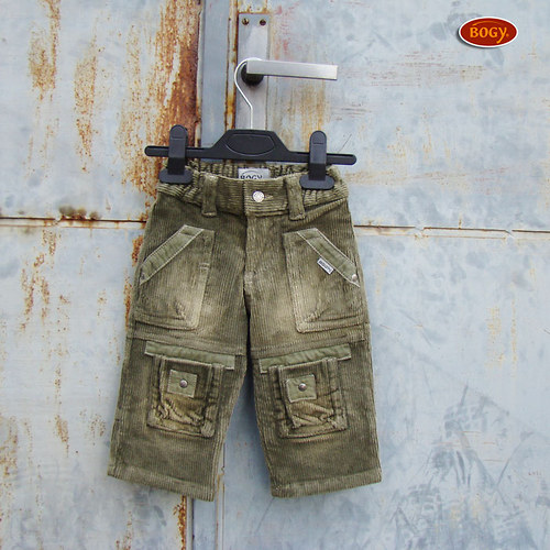 SLEVA - chlapecké khaki manžestráky — foto 1