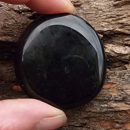 Obsidián stříbrný - placička 204 — foto 1