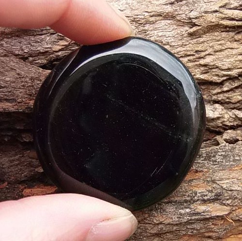 Obsidián stříbrný - placička 205 — foto 1