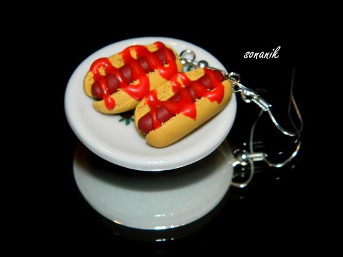 Náušnice Hot dog — foto 1