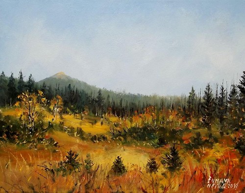 Šumava - Luzný - originální malba olejem — foto 1