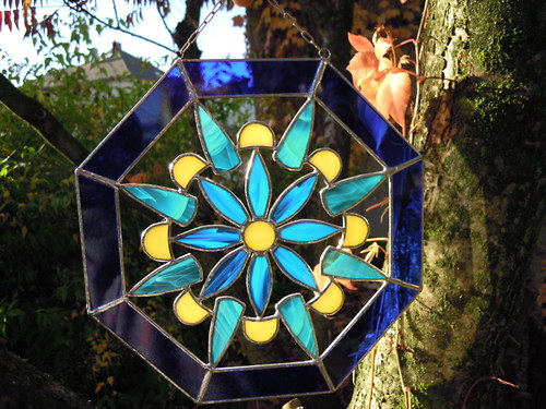 Mandala modrozelená — foto 1
