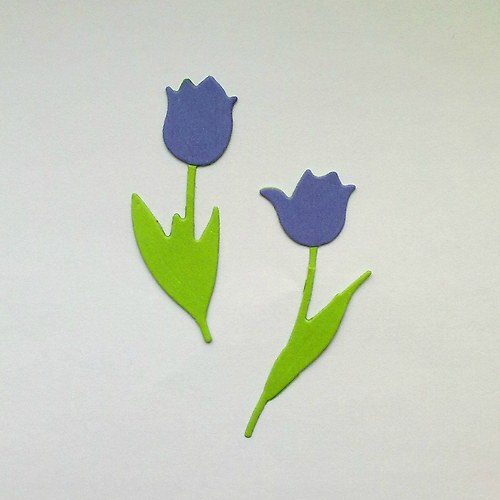 Výsek - tulipány sv.fialové 2ks