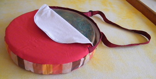 Červená taška na šamanský buben prům.30 cm