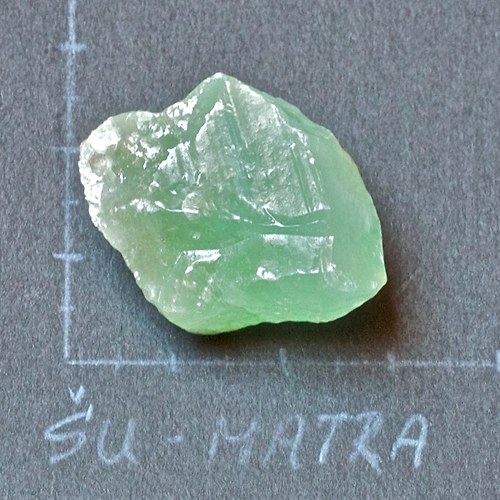 Kalcit zelený- surový — foto 1