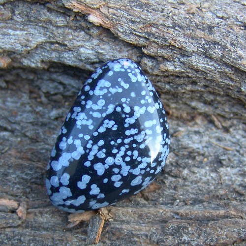 Obsidián vločkový - placka 303 — foto 1