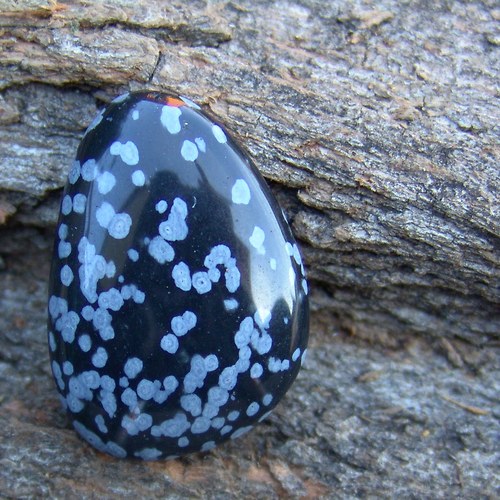 Obsidián vločkový - placka 304 — foto 1