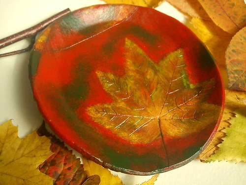 Dekorační talířek - REDDISH MAPLE TEAF... — foto 1