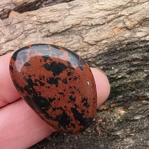 Obsidián mahagonový - placka 326 — foto 1