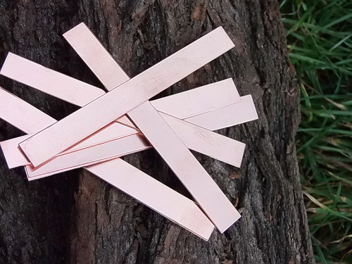 Měď 10 x 1 cm - 5 kusů — foto 1