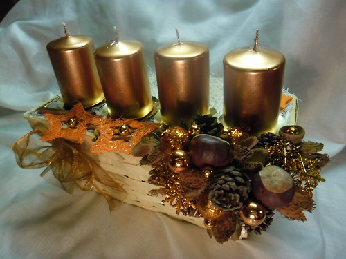 Adventní měděný košík — foto 1
