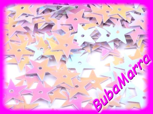 ~ FLITRY ~ HVĚZDIČKY ~ Ø13mm 170ks ~ 3g ~ BÍLÉ AB