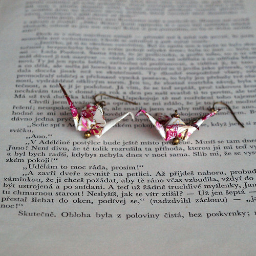 Origami jeřábci.... vínoví — foto 1