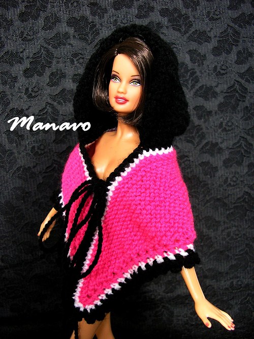 Růžový pléd s kapucí pro Barbie — foto 1