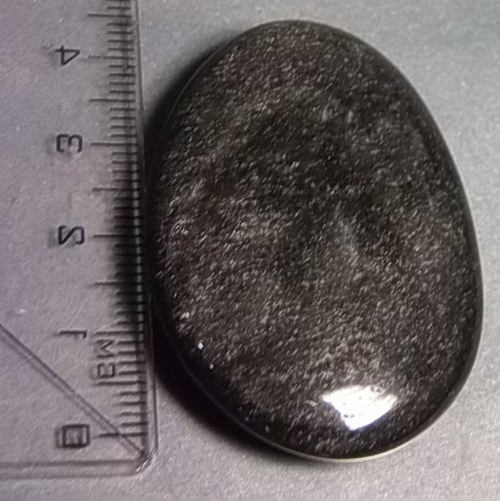 Obsidián stříbrný - placička 428 — foto 1