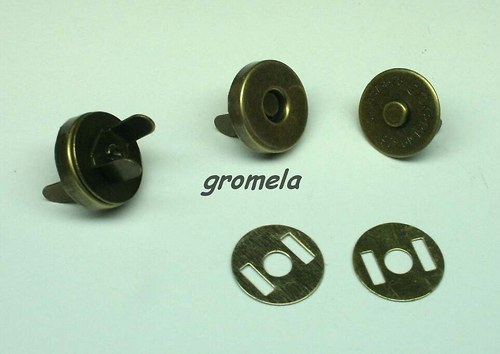 Magnetické zapínání staromosaz 14 mm