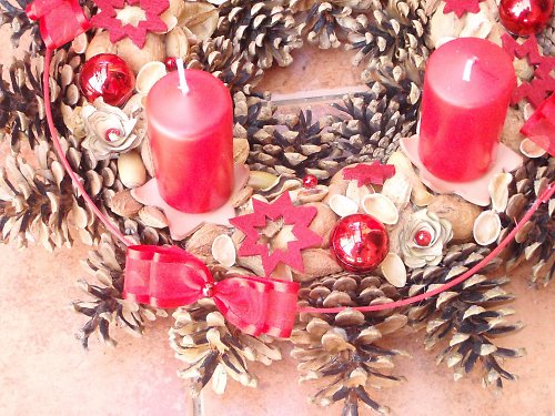 Adventní věnec v červené - 4 — foto 1