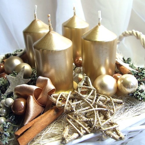Adventní svícen krémový — foto 1